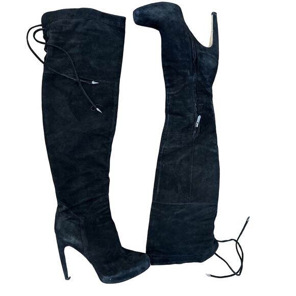Sam Edelman Kayla Over-the-Knee Boots Suede Black 8‎ M US T1 - Picture 2 of 11